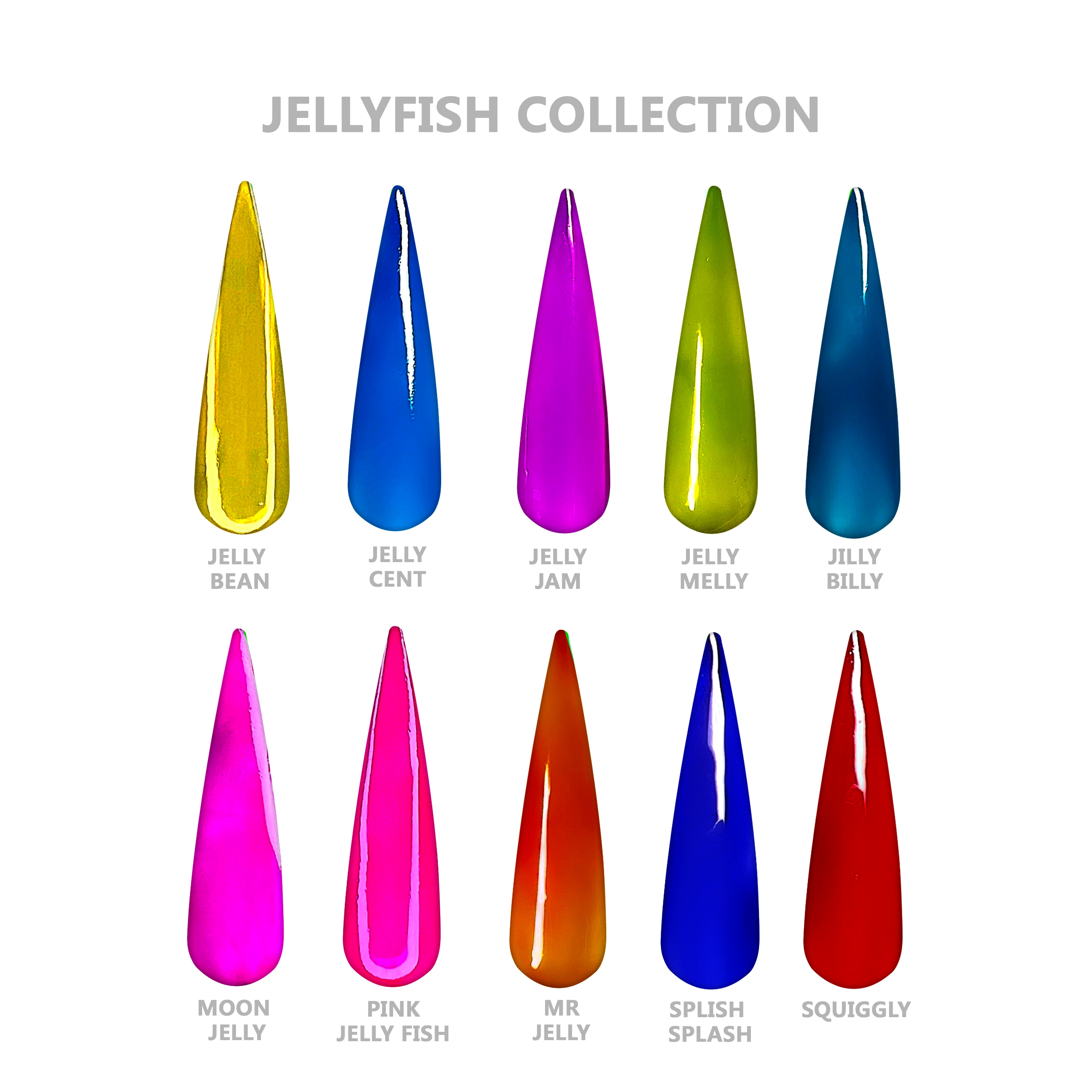 Jellyfish Gel Polish Collection 10 Colors (Hema Free) | Sundara Nails