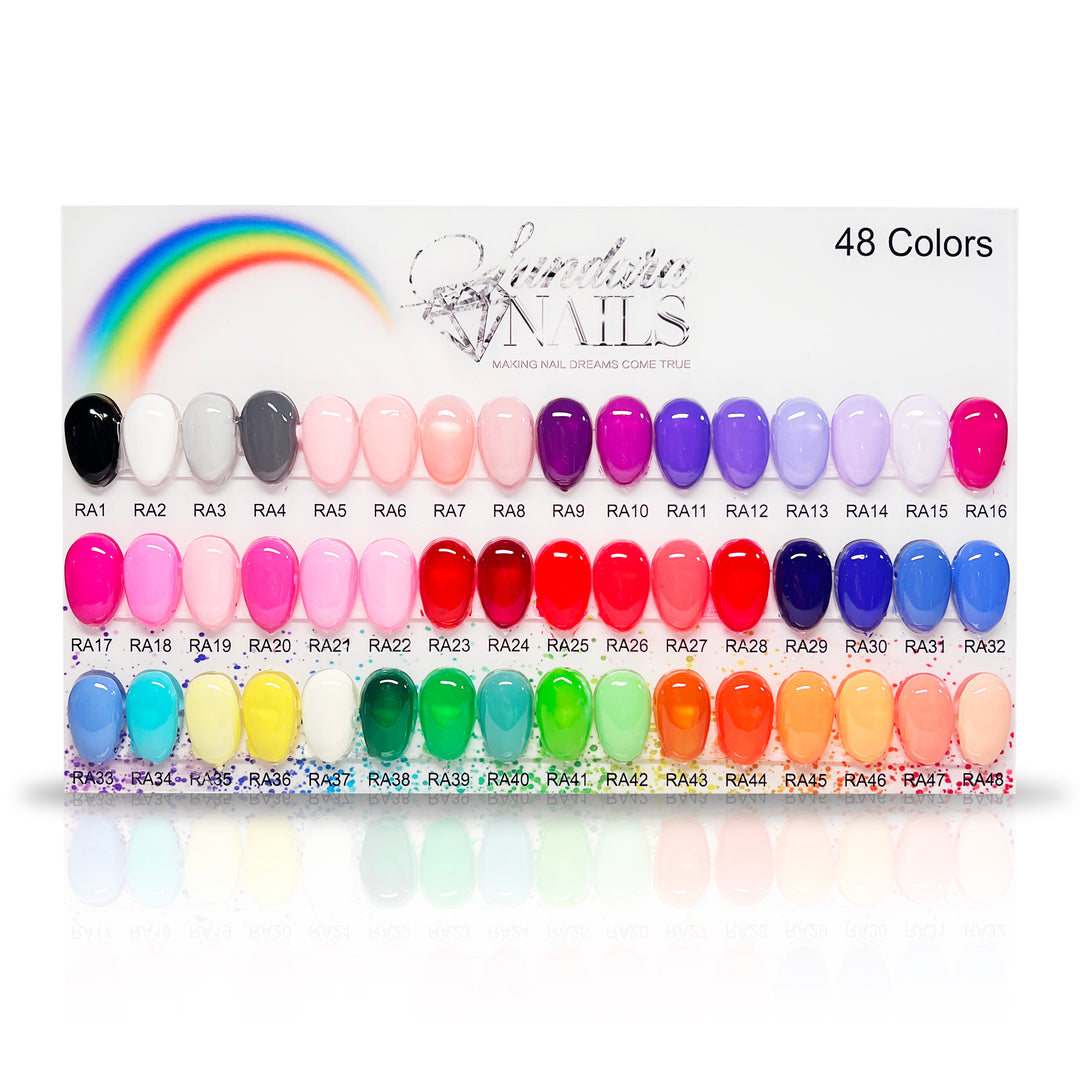 Rainbow Gel Polish Collection- Hema Free (48 Colors + Color Card)