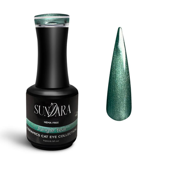 Jungle Teal- Ceramic Cat Eye Gel Polish