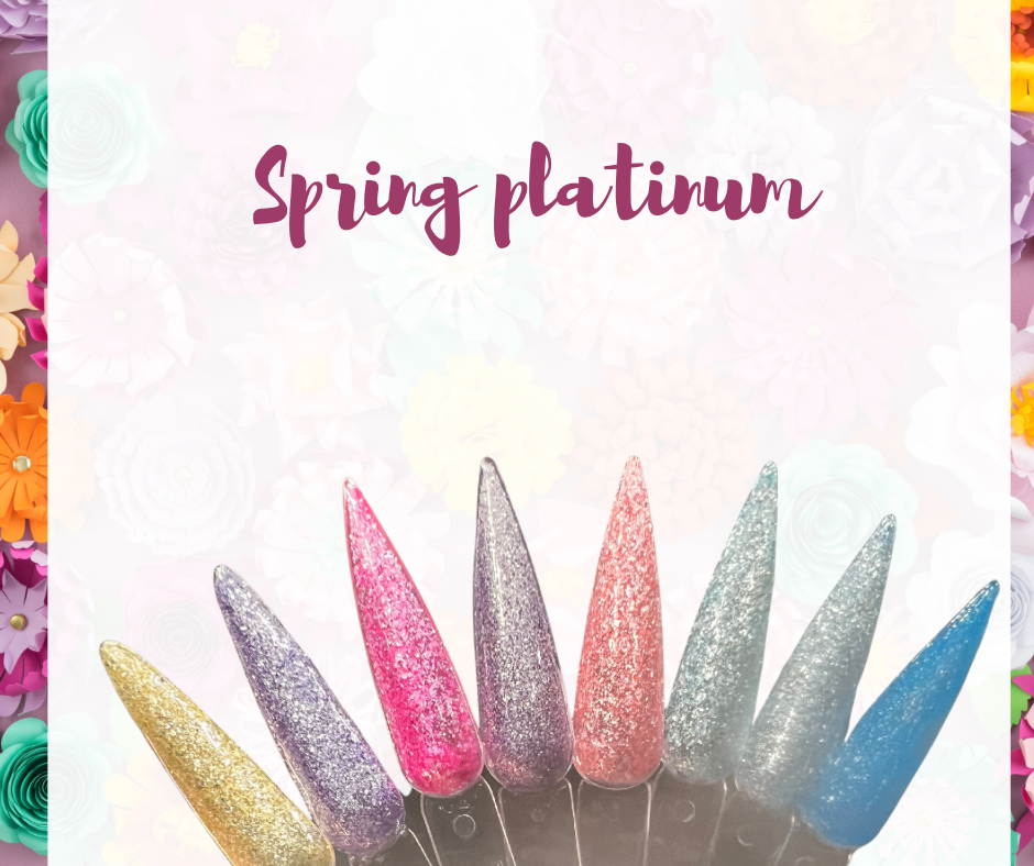 Summer Platinum glitter Gel Polish Collection (10 colors)
