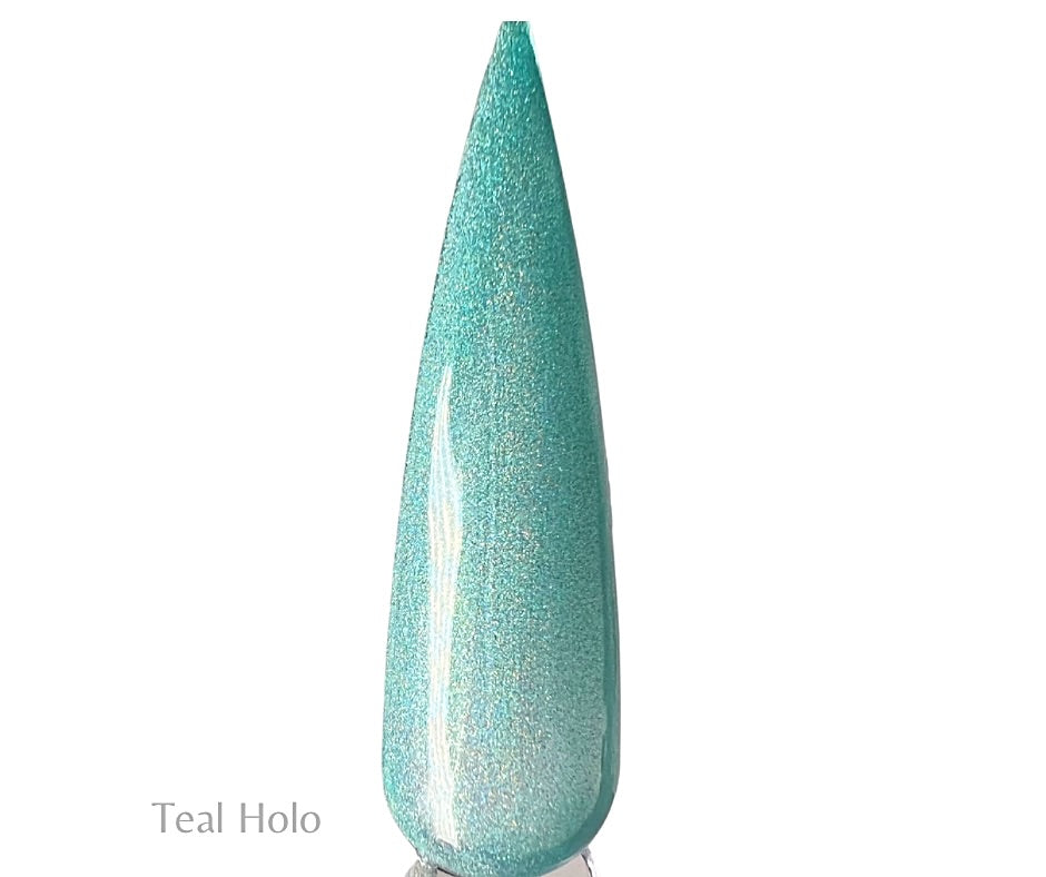 Teal Holo- Holographic Glitter Gel Polish - Sundara Nails