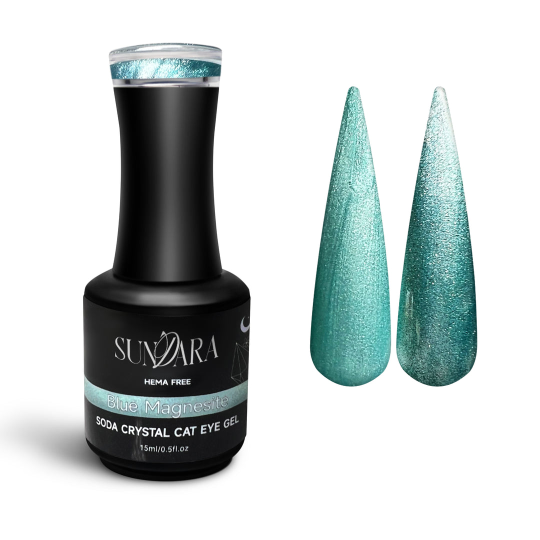 Blue Magnesite- Soda Crystal Cat Eye Gel Polish