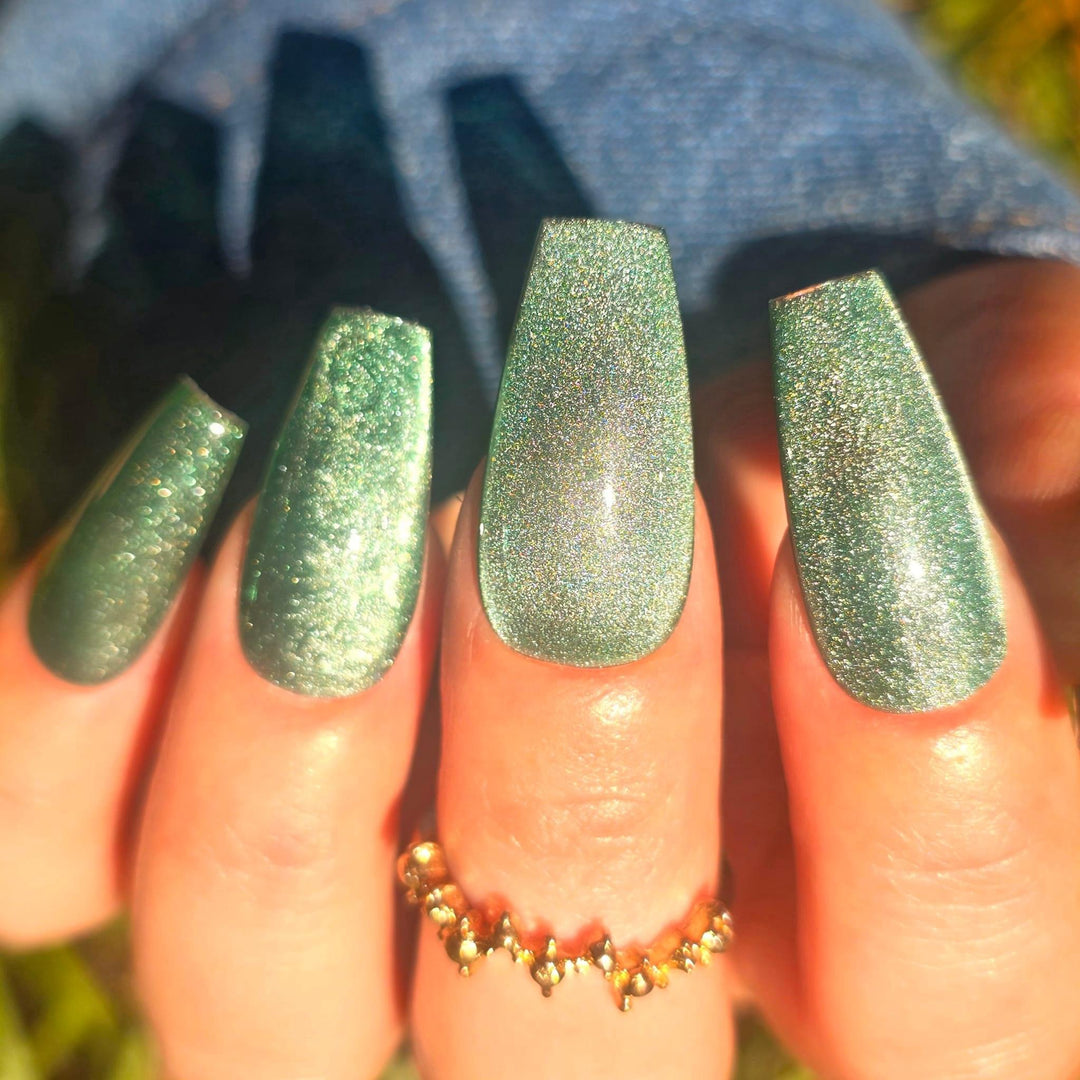 Jungle Teal- Ceramic Cat Eye Gel Polish