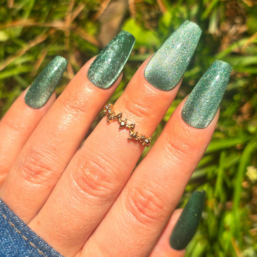 Jungle Teal- Ceramic Cat Eye Gel Polish