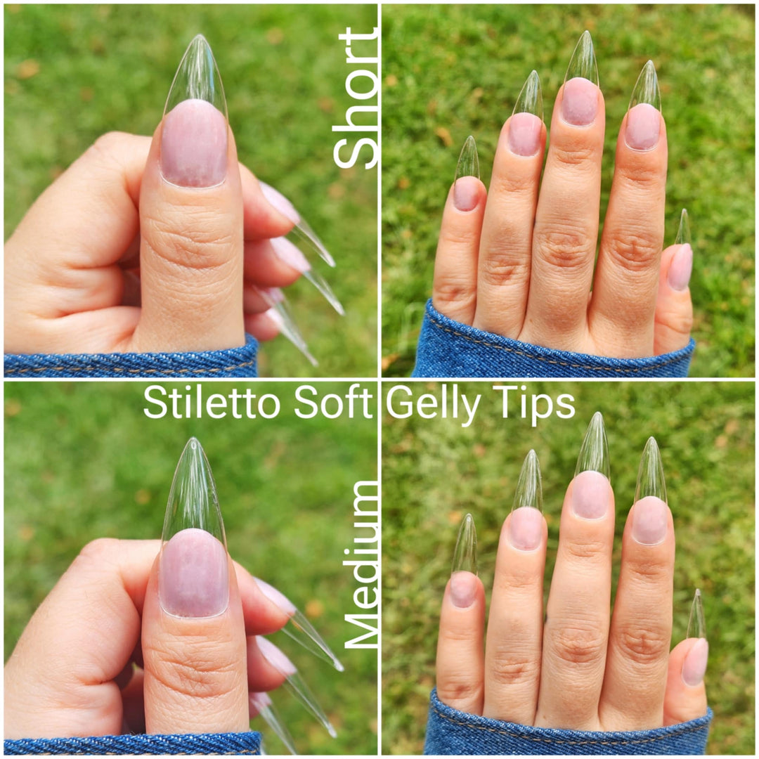 Stilletto Shapes Soft Gelly Tips - Sundara Nails