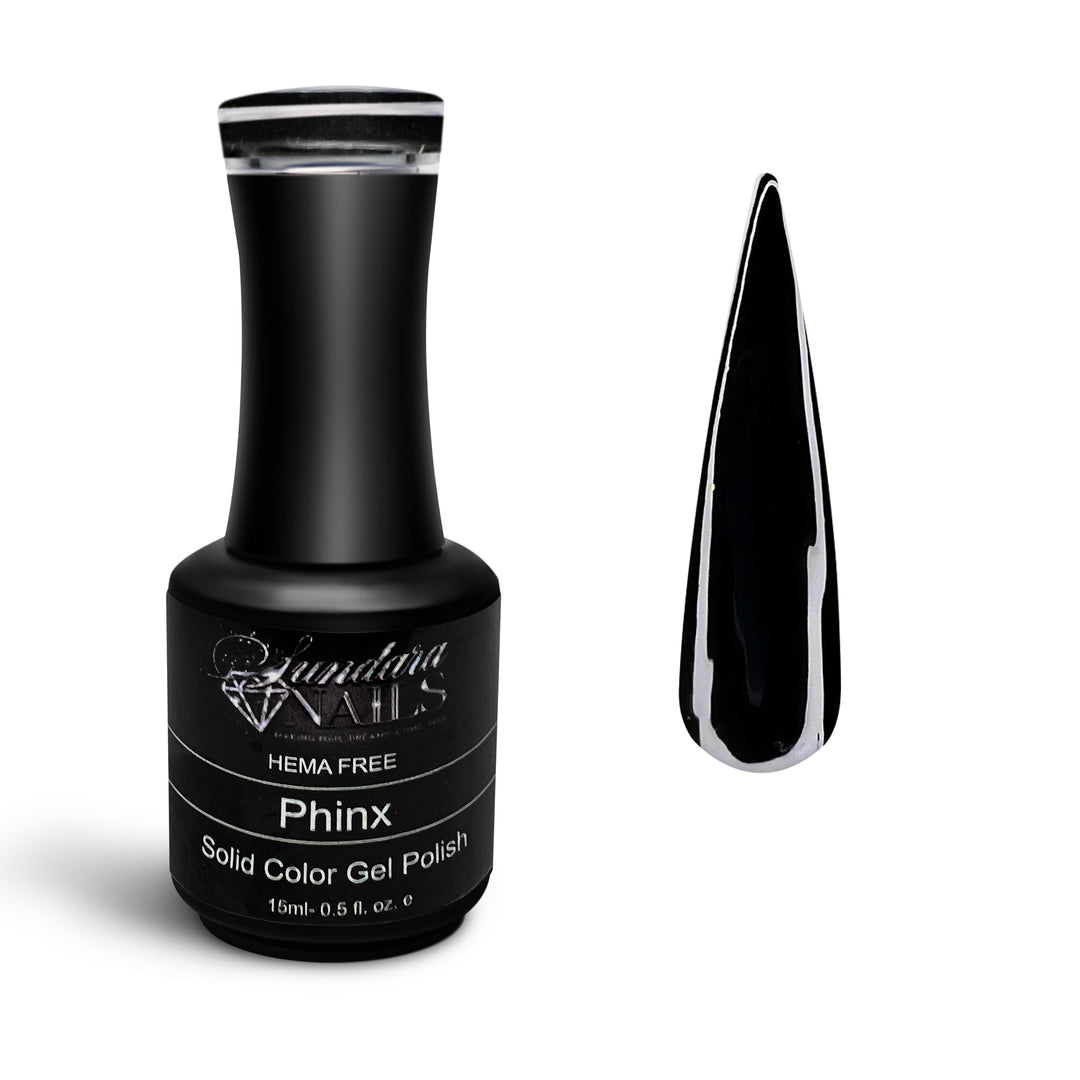 Phinx (black)-Solid gel polish