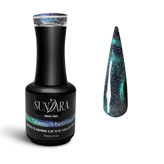 Tarantula-Flashing Disco Cat Eye Gel Polish