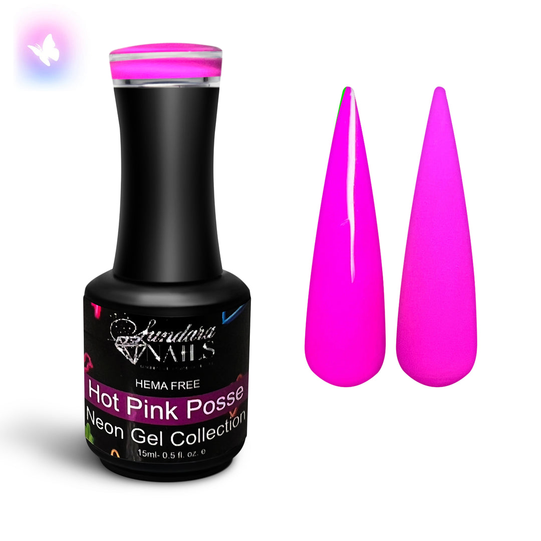 Hot Pink Posse-Solid gel polish - Sundara Nails