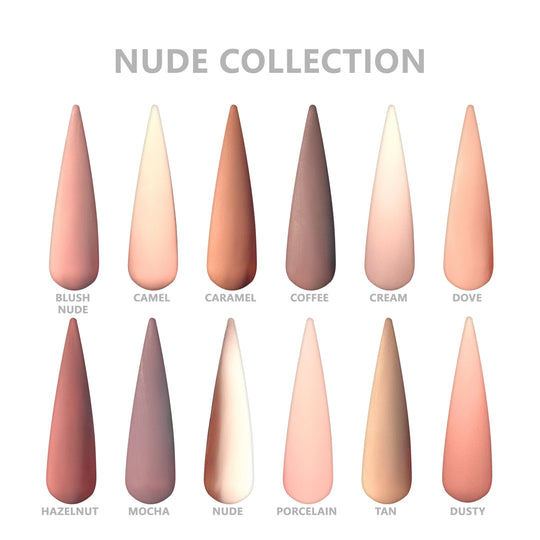 Nude Gel Polish Collection 12 Colors (Hema Free) - Sundara Nails