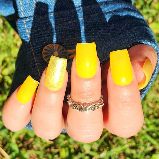 Golden Yellow- Glow Gel Polish - Sundara Nails