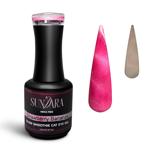 Strawberry Bananza- Glow cat eye gel polish