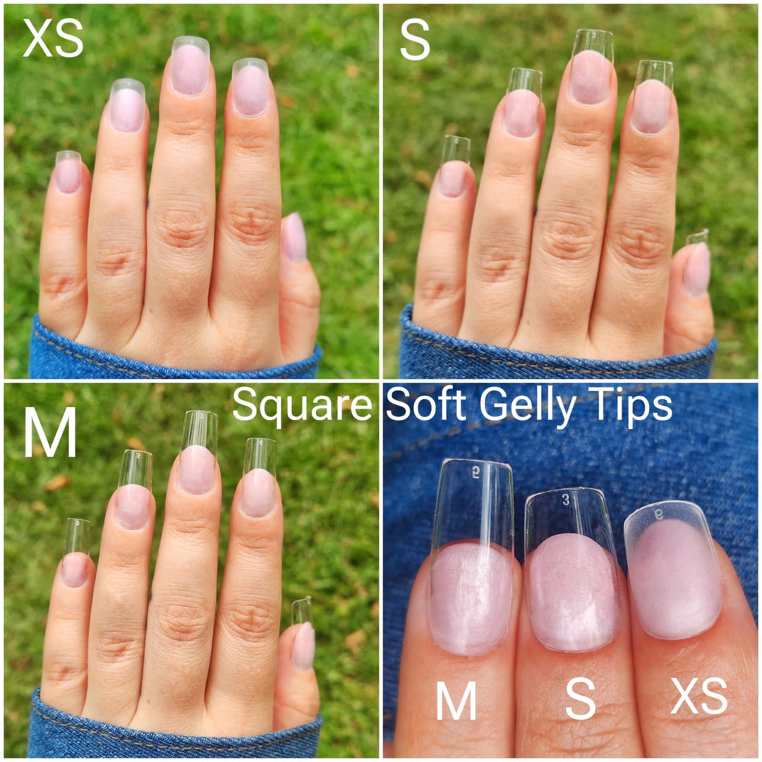 Square Shapes Soft Gelly Tips - Sundara Nails