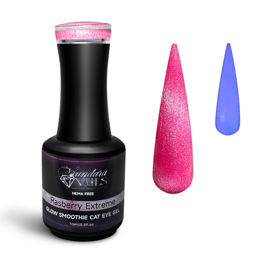 Raspberry Extreme- Glow Cat Eye Gel Polish - Sundara Nails