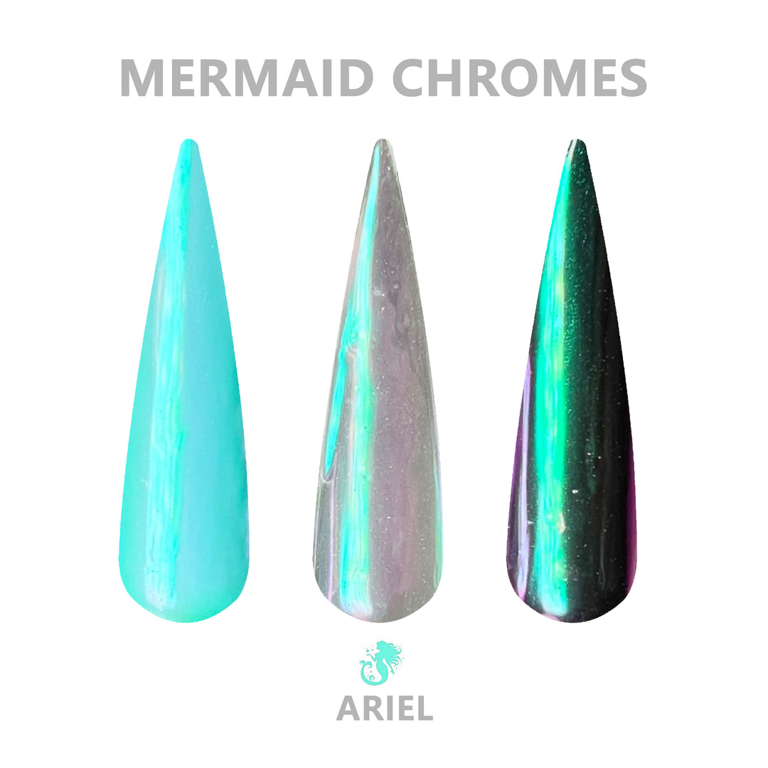 Ariel- Mermaid Chrome Powder - Sundara Nails