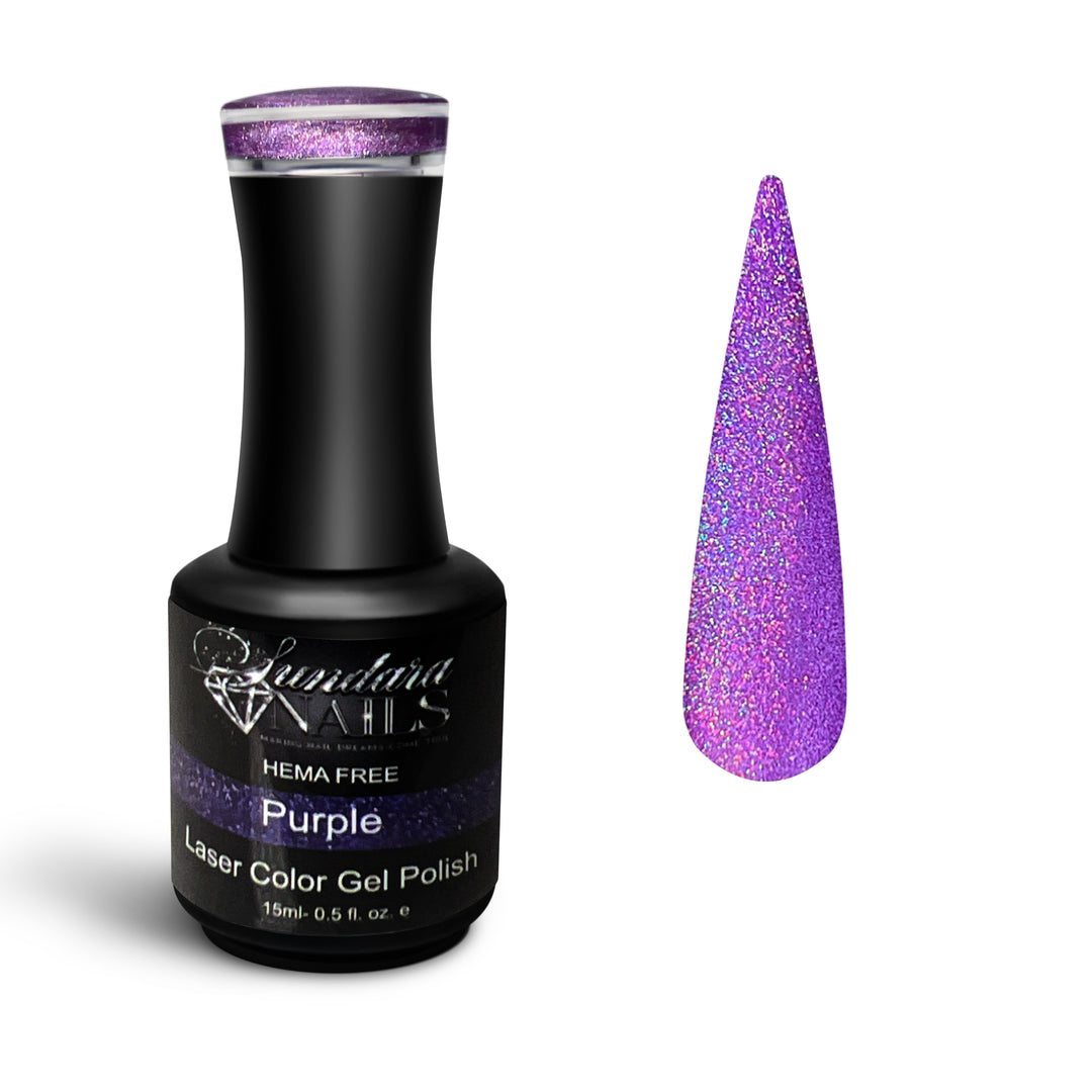 Purple- Holographic Gel Glitter - Sundara Nails