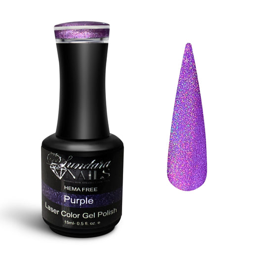 Purple- Holographic Gel Glitter - Sundara Nails