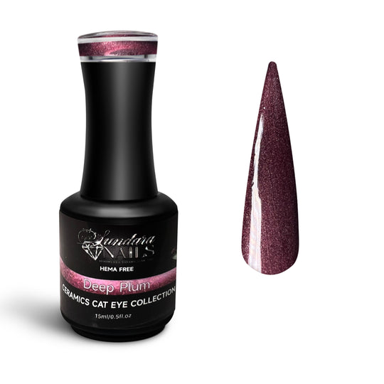 Deep plum-Ceramic Cat Eye Gel Polish