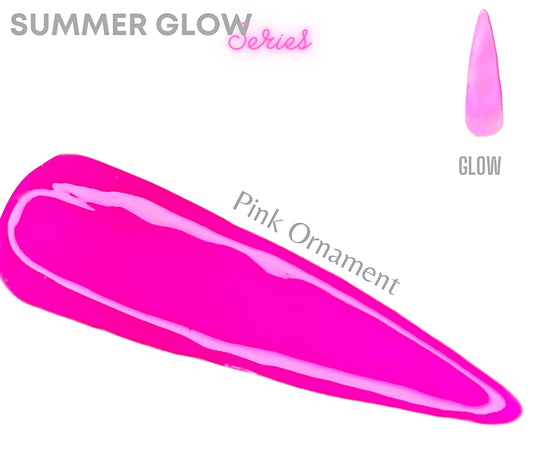 Pink Ornament- Glow Acrylic + Dip