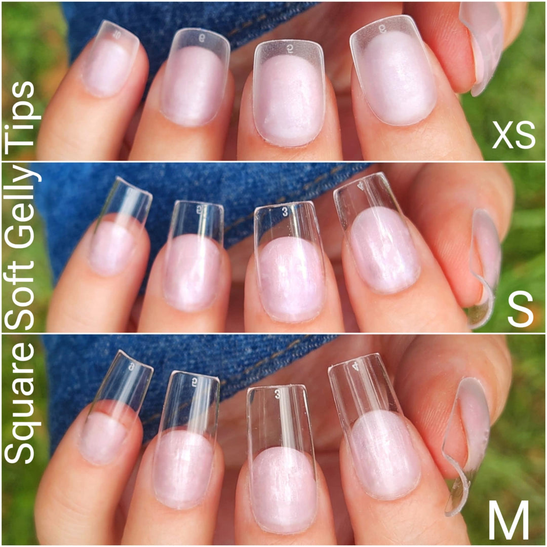 Square Shapes Soft Gelly Tips - Sundara Nails