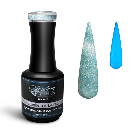 Blueberry Burst- Glow Cat Eye Gel Polish - Sundara Nails