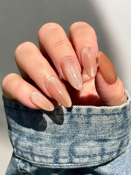 Light Brown Leaves- Ceramic Cat Eye Gel Polish