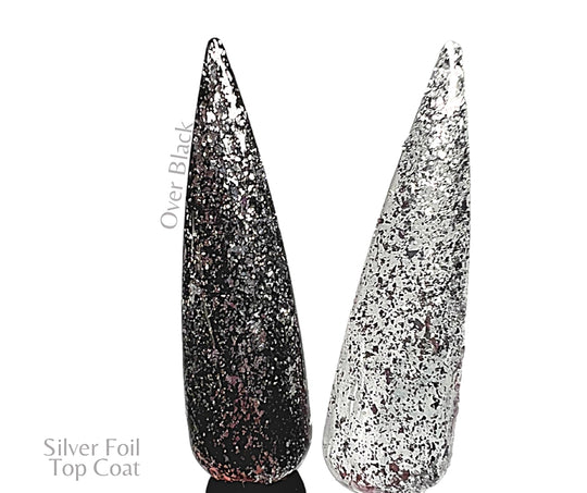 Silver Foil Non-Wipe Top Coat (Hema Free) - Sundara Nails