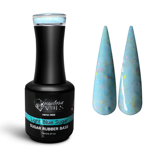 Light Blue Sugar  Rubber Base Coat Gel - Sundara Nails