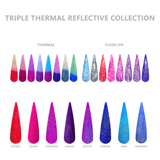 Triple Thermal Reflective Gel Polish Colors Collection- 8 Colors - Sundara Nails