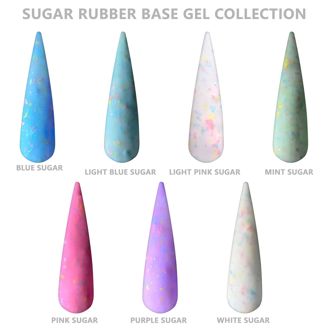 Sugar Rubber Base Gel Collection -7 Colors