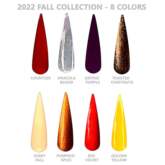 2022 Fall Gel Polish Collection 8 Colors (Hema Free) - Sundara Nails