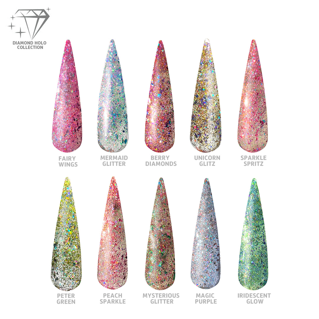 Diamond Holo Gel Polish Collection (10 colors)