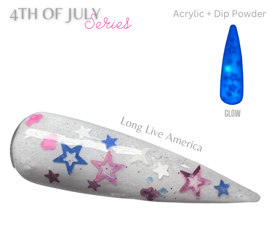 Long live America- Glow Dip Powder - Sundara Nails