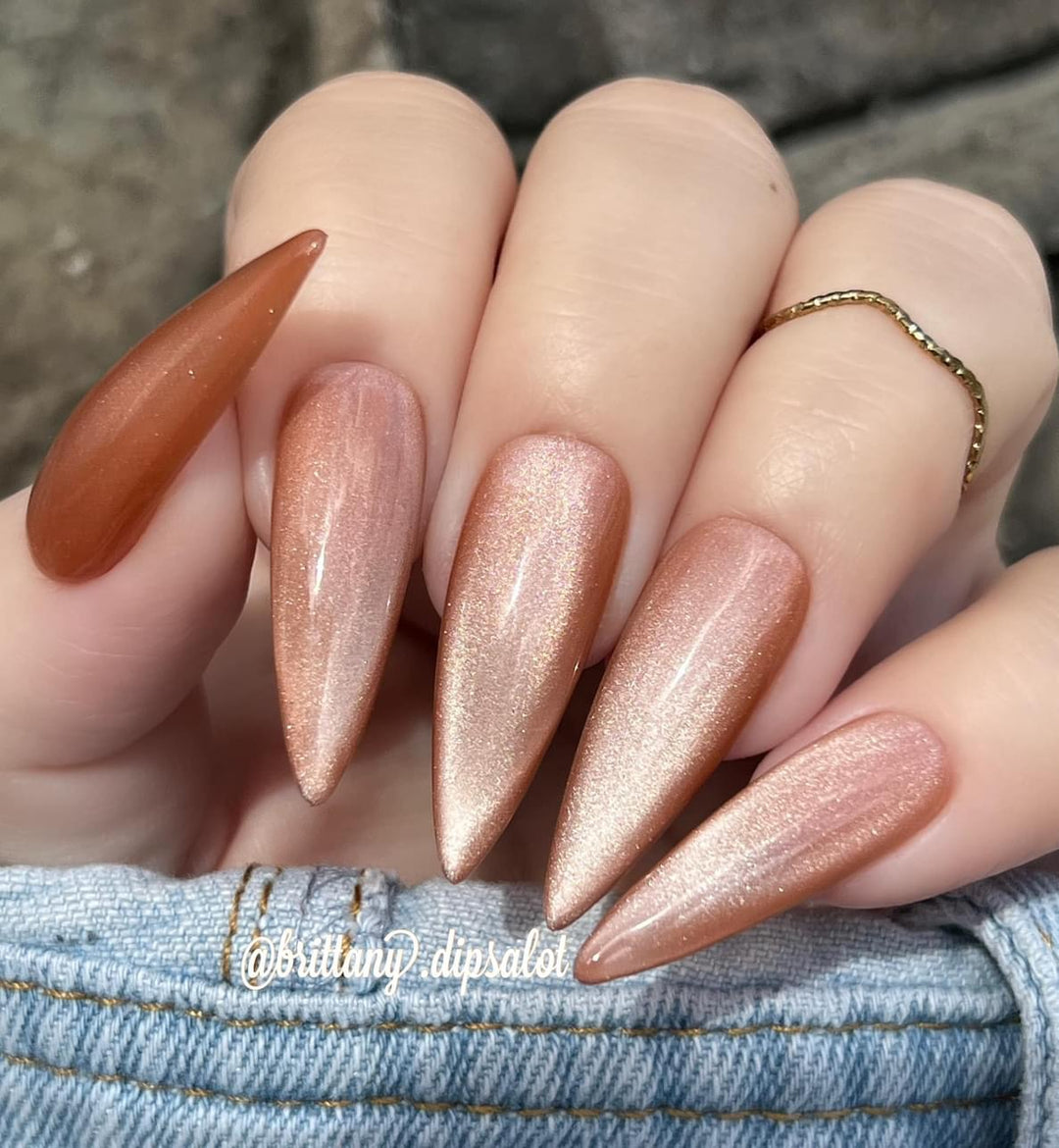 Light Brown Leaves- Ceramic Cat Eye Gel Polish