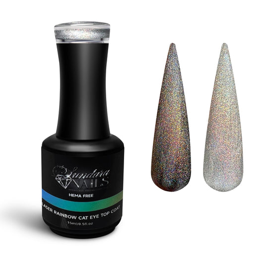 Laser Rainbow Cateye Top Coat (Hema Free) - Sundara Nails