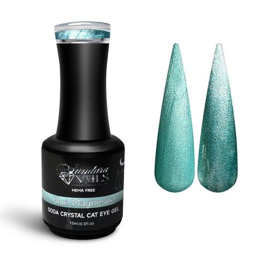 Blue Magnesite- Soda Crystal Cat Eye Gel Polish