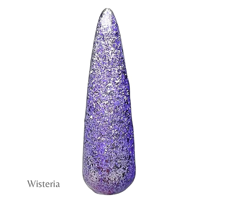 Wisteria- Platinum glitter gel polish - Sundara Nails