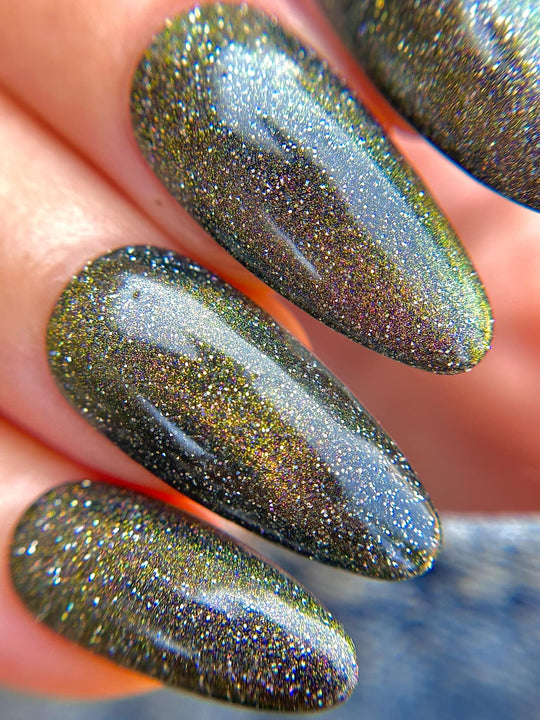 Witch Head Nebula-Flashing Disco Cat Eye Gel Polish