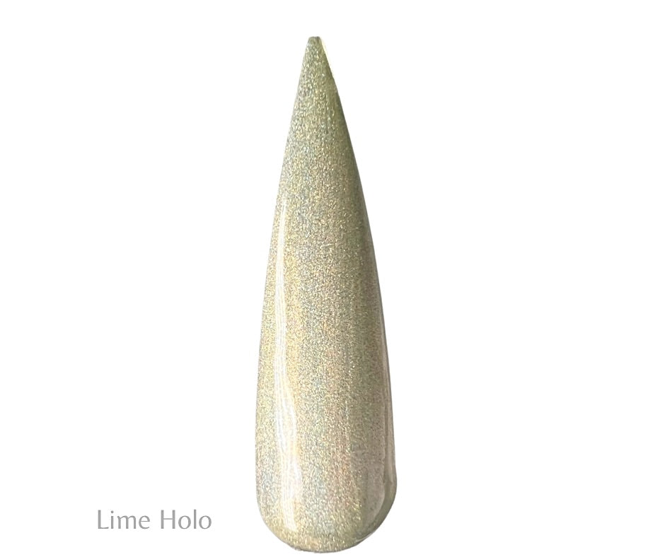 Lime Holo- Holographic Glitter Gel Polish - Sundara Nails
