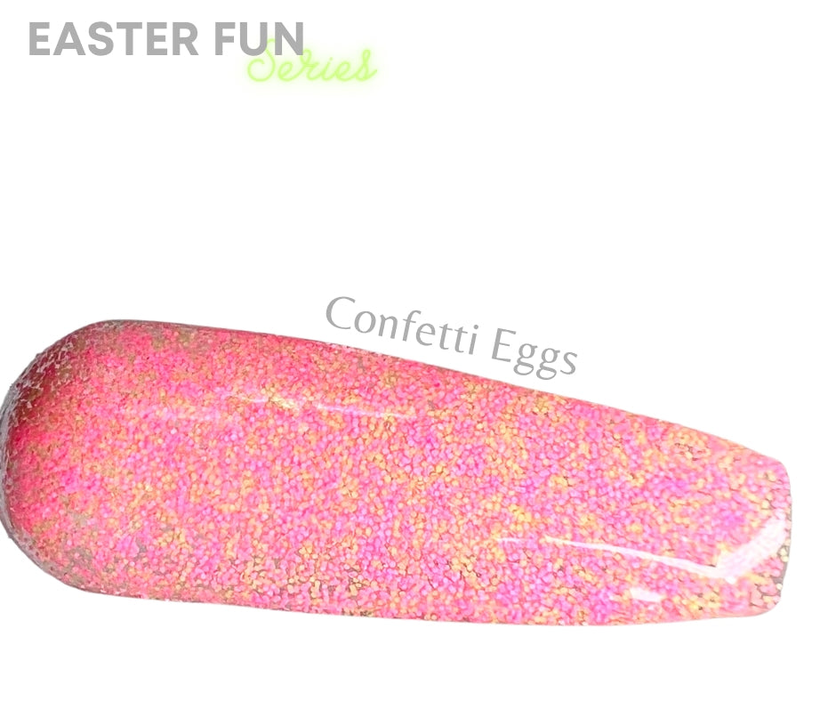 Confetti Eggs- Acrylic+Dip powder