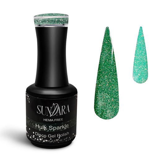 Hulk Sparkle- Reflective gel polish