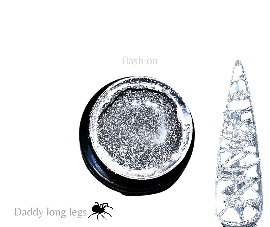 Daddy Long Legs- Reflective Silver Spider Gel
