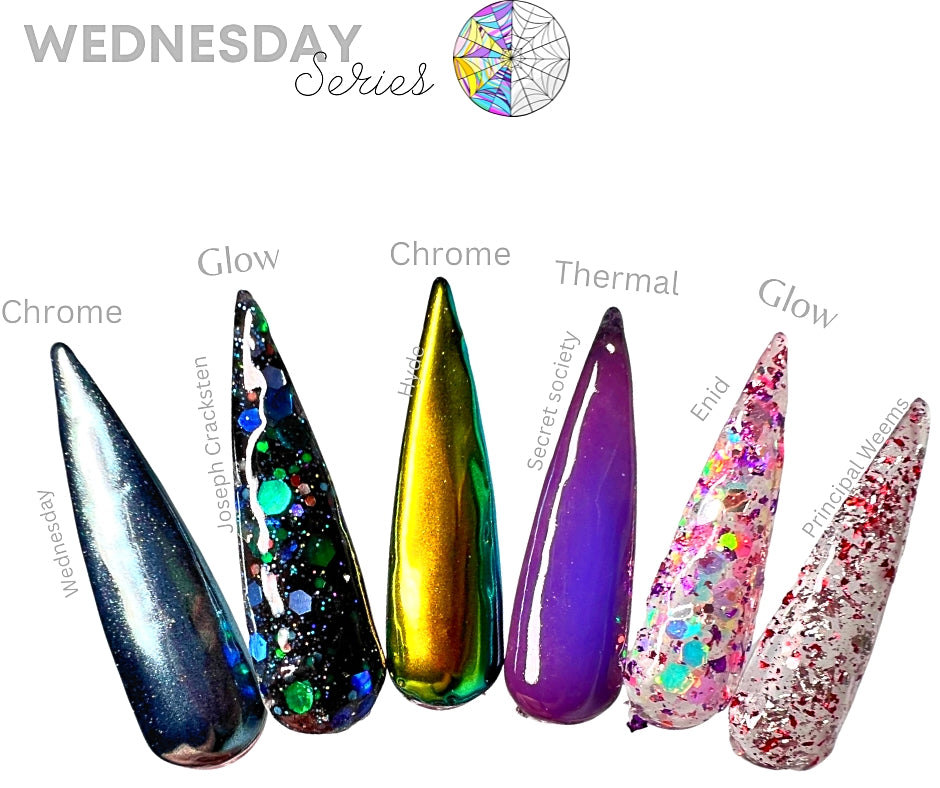 Wednesday -Themed Nail Decals and Cuticle Oil are Included