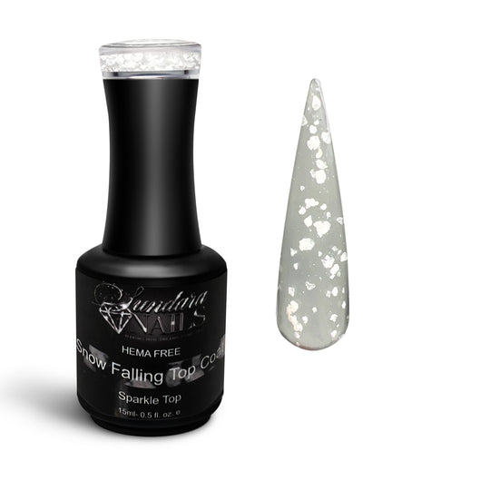 Snow falling Non-Wipe Top Coat (Hema Free) - Sundara Nails