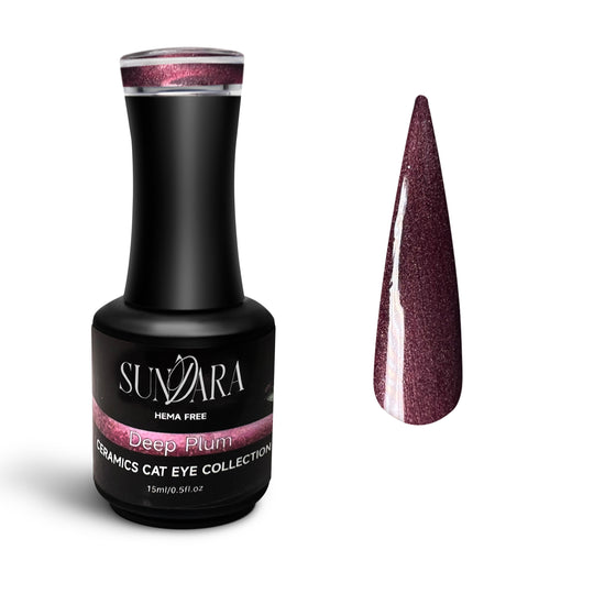 Deep plum-Ceramic Cat Eye Gel Polish