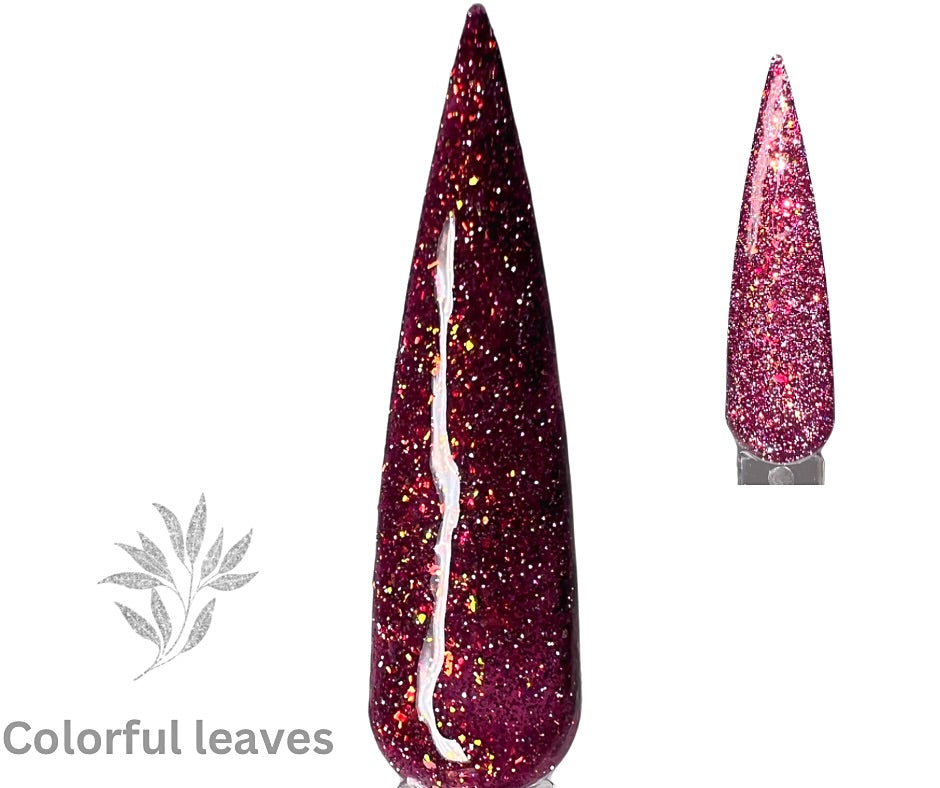 Colorful Leaves- Fireworks reflective glitter