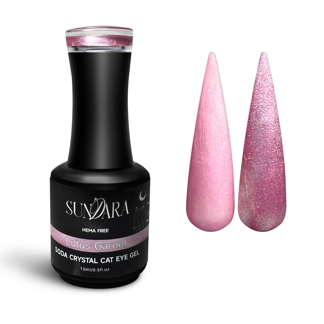 Lotus Garnet-Soda Crystal Cat Eye Gel Polish