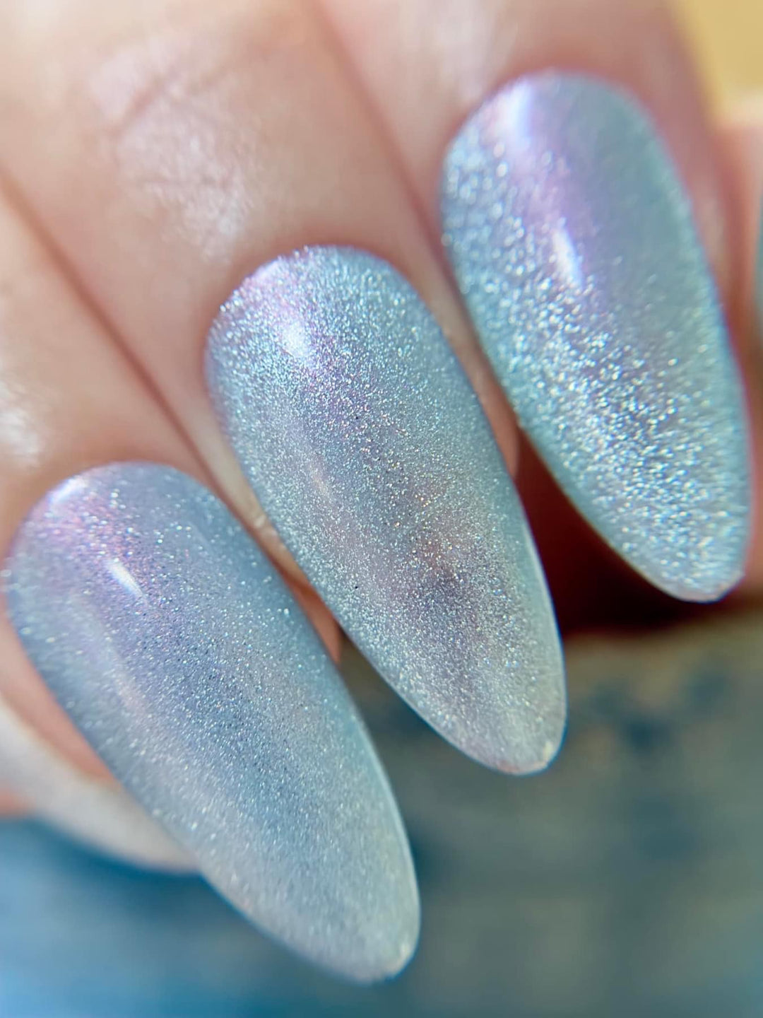 Light Blue Pearl- Pearlescent Cat Eye Gel - Sundara Nails