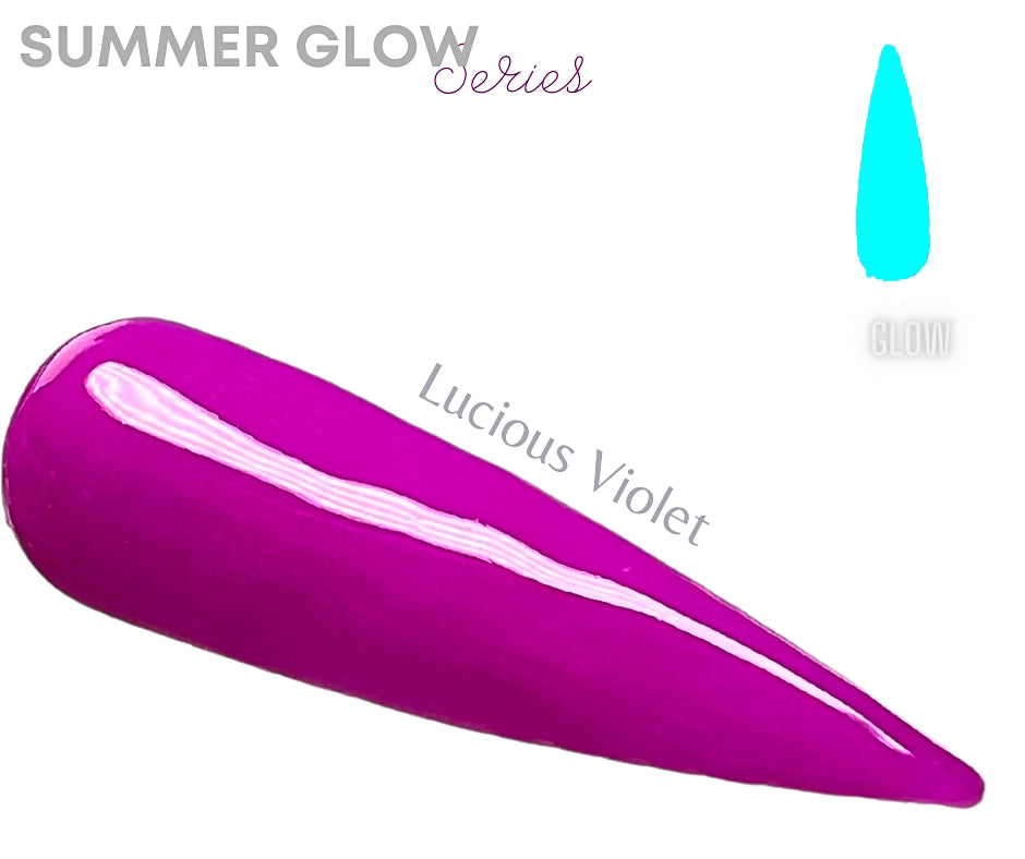 Luscious Violet- Glow Acrylic + Dip Powder