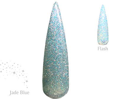 Jase blue is a blue reflective glitter