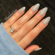 Goddess of light is a diamond glitter with a silver and holographic hue,